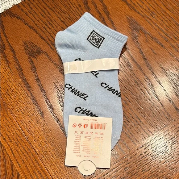NWT Designer Women's Socks Set - Light Blue, Beige, Brown - Picture 4 of 4